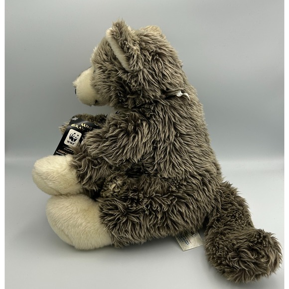 Build A Bear Gray Wolf Mom Baby Plush 2009 World Mini Lil Furry Friends WWF Set - Picture 5 of 16